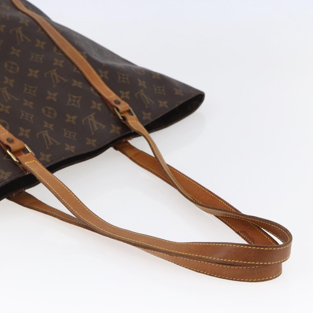 Louis Vuitton Shopping Sac Handbag Monogram Canvas, BROWN, CANVAS, Tote bag