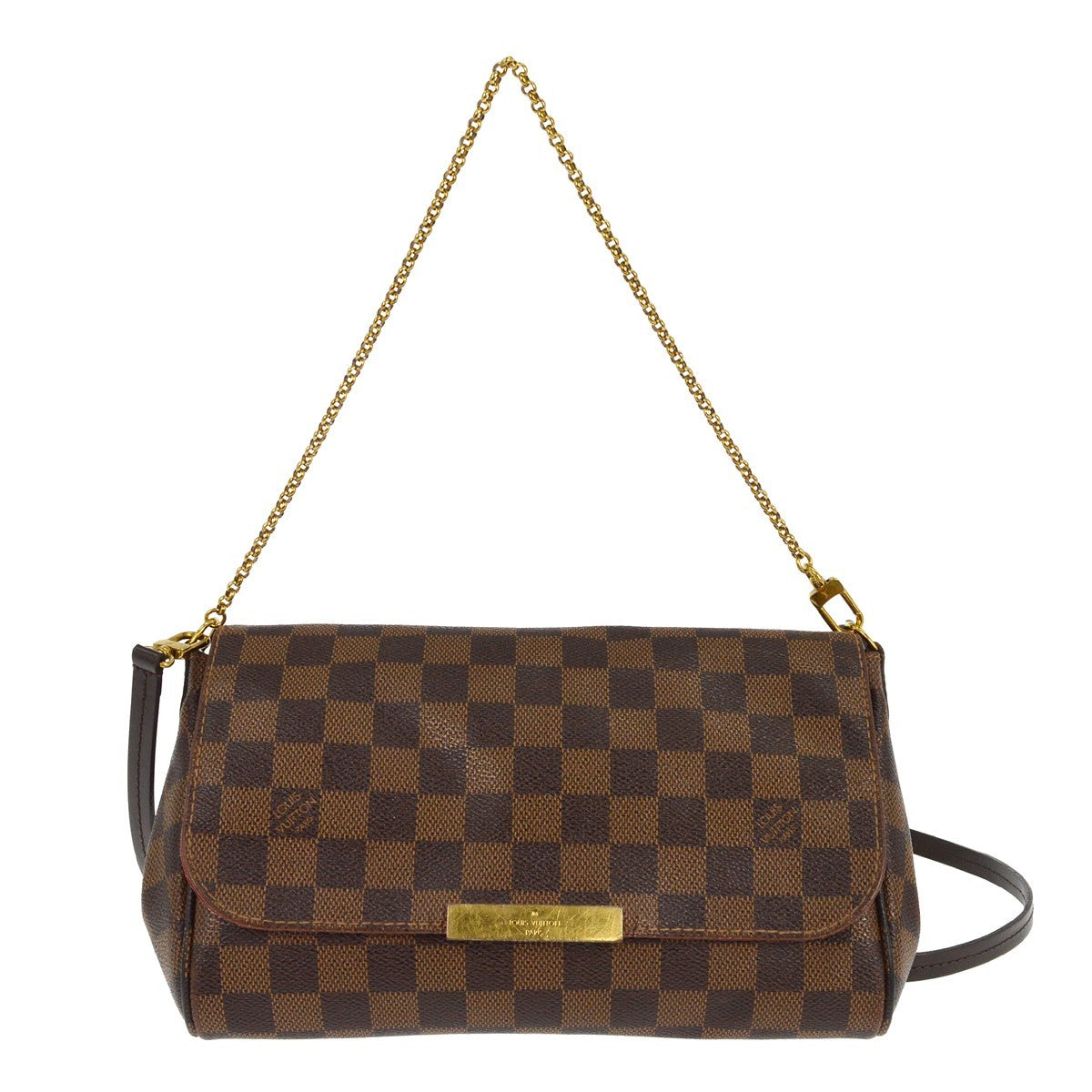 Louis Vuitton Favorite Handbag Damier, BROWN, CANVAS, Shoulder bag