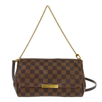 Louis Vuitton Favorite Handbag Damier, BROWN, CANVAS, Shoulder bag