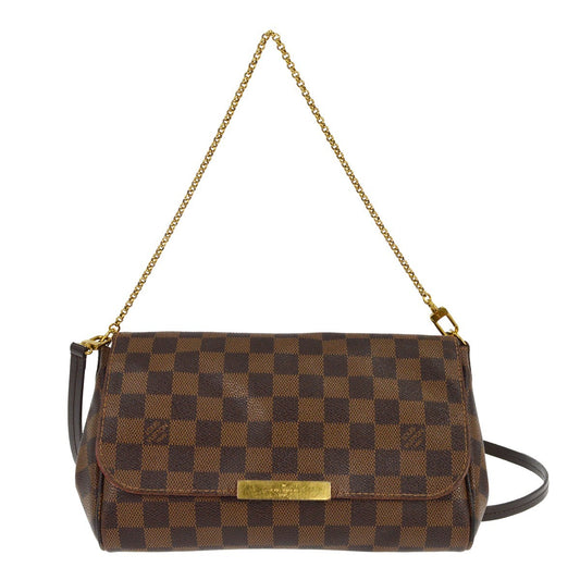 Louis Vuitton Favorite Handbag Damier, BROWN, CANVAS, Shoulder bag