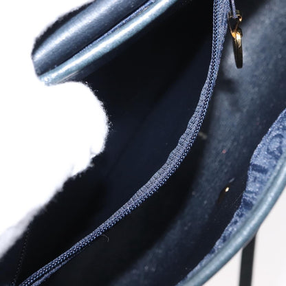 Christian Dior Vintage Trotter Shoulder Bag Canvas, NAVY, CANVAS, Shoulder bag