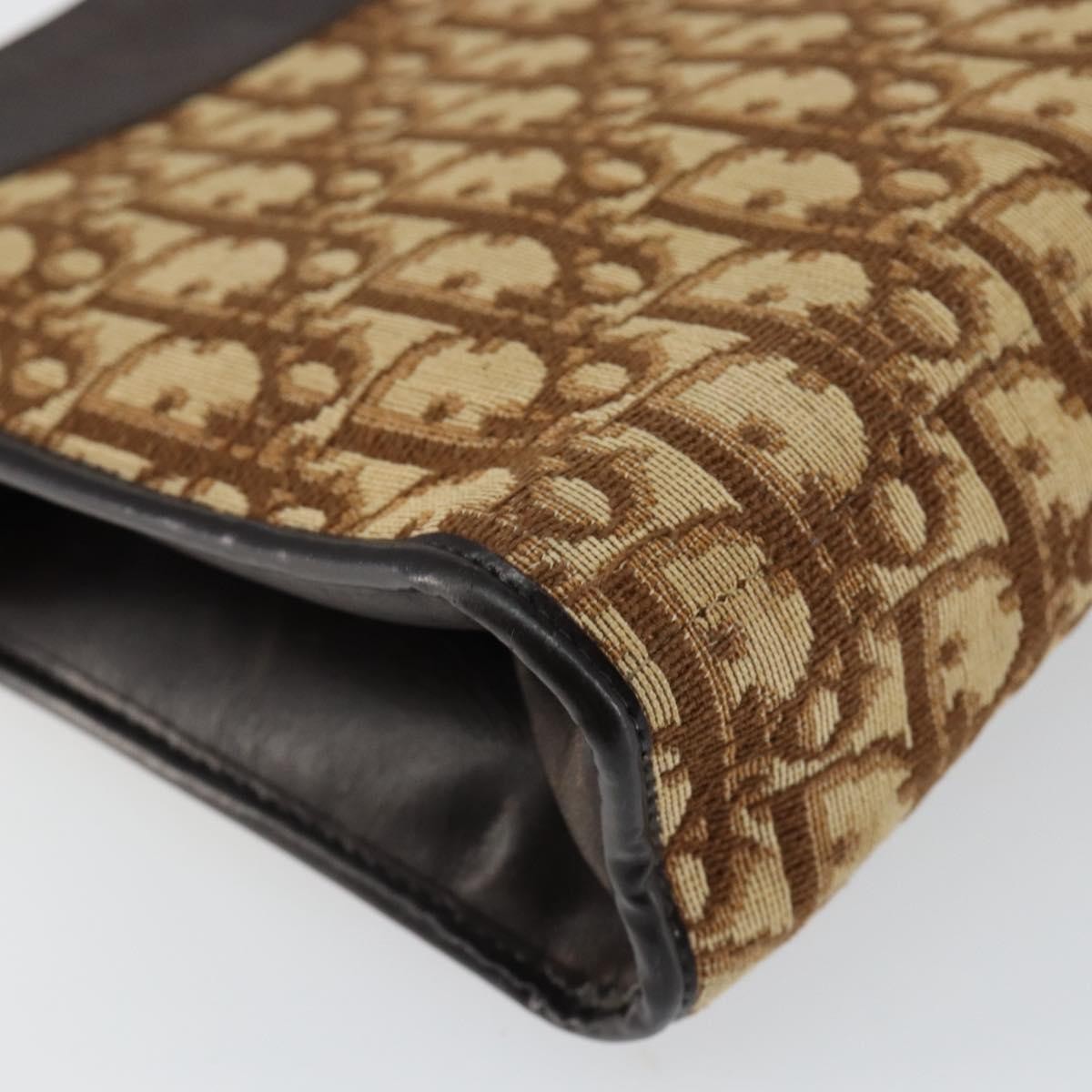 Christian Dior Vintage Trotter Shoulder Bag Canvas, BROWN, CANVAS, Shoulder bag