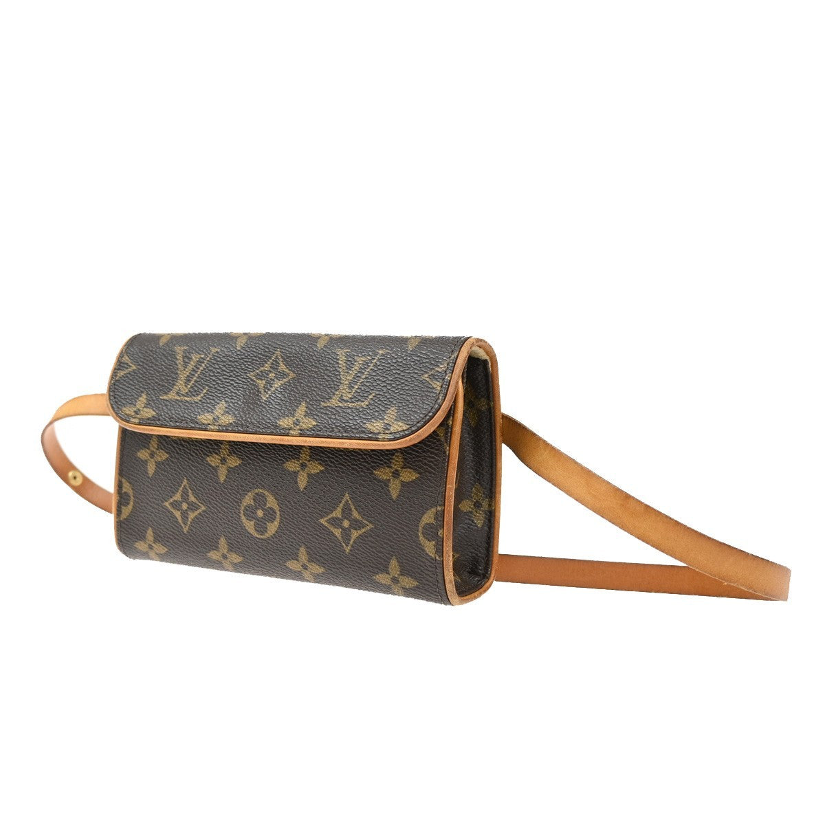 Louis Vuitton Florentine Waist Bag Monogram Canvas, BROWN, CANVAS, Clutche & pouche
