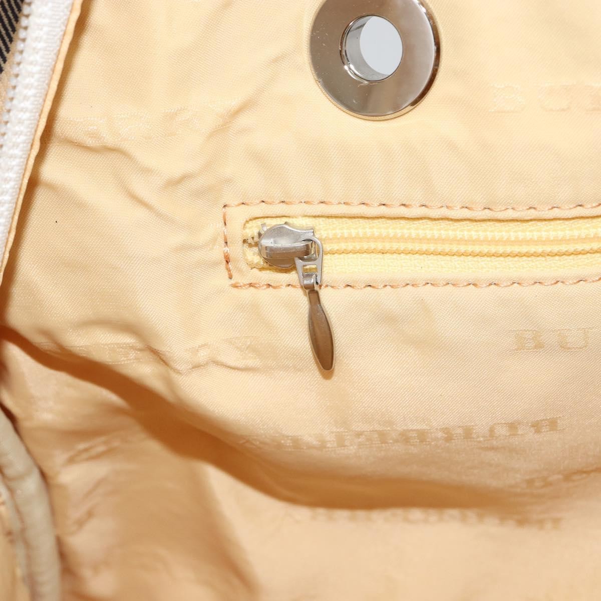 Burberry Vintage Handbag Canvas, WHITE, CANVAS, Handbag