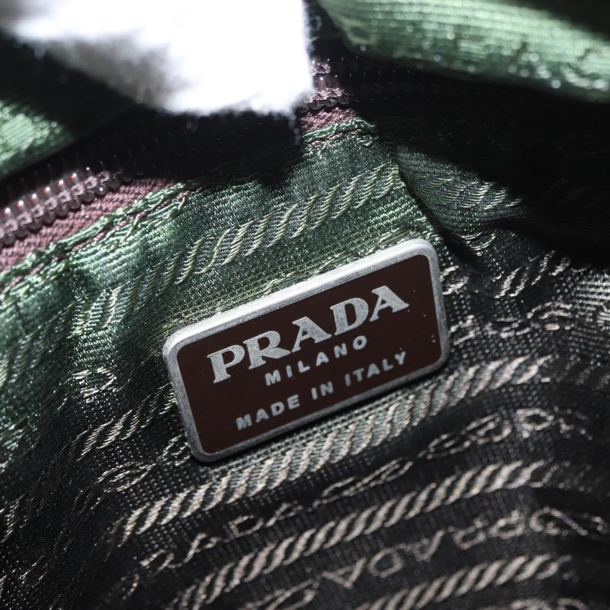 Prada Logo Shopping Tote Canvas with Leather, KHAKI, NYLON, Handbag
