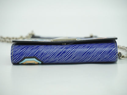 Louis Vuitton Twist Chain Wallet Epi Leather, BLUE, DENIM_JEANS, Shoulder bag