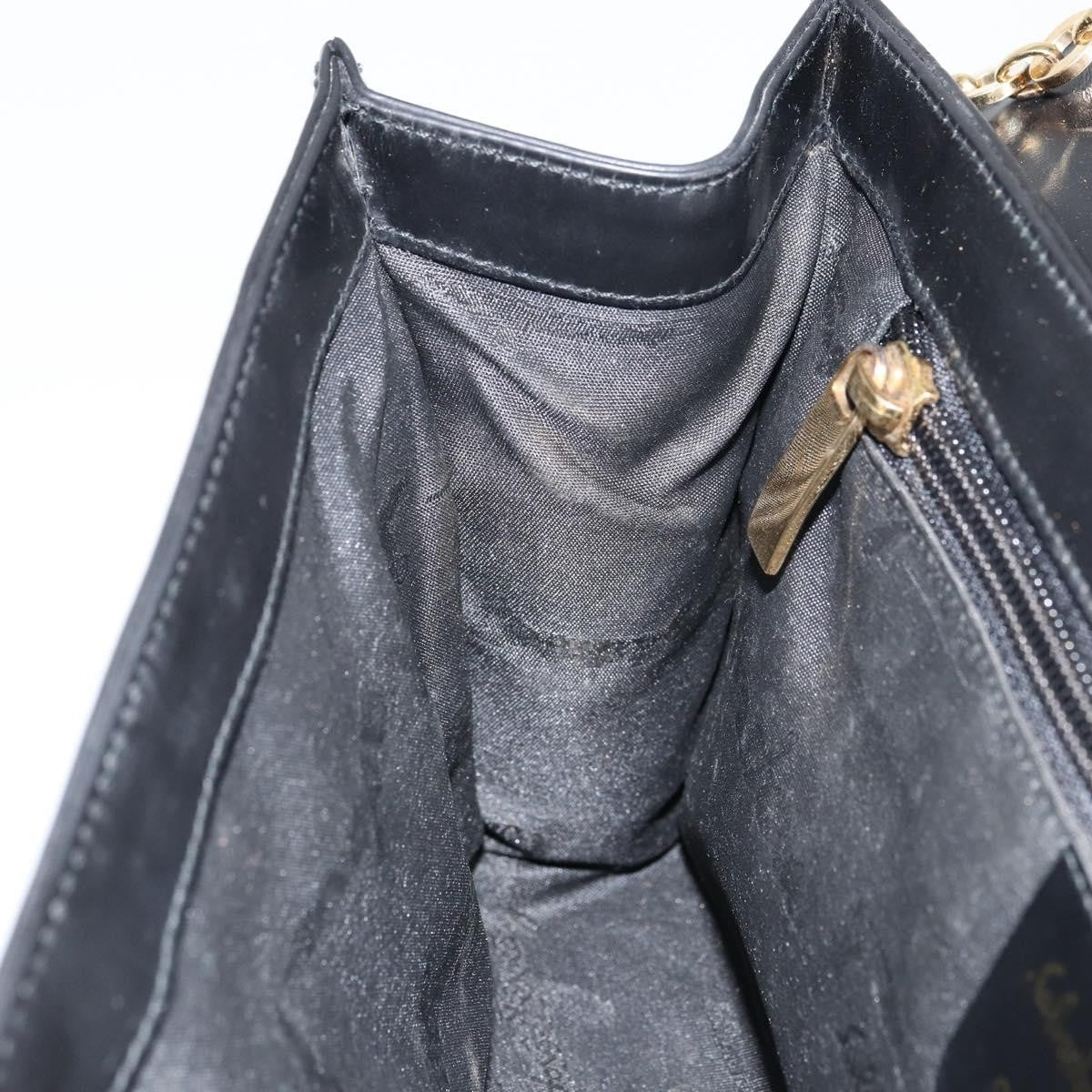 Salvatore Ferragamo Gancini Chain Shoulder bag Leather, BLACK, LEATHER, Shoulder bag