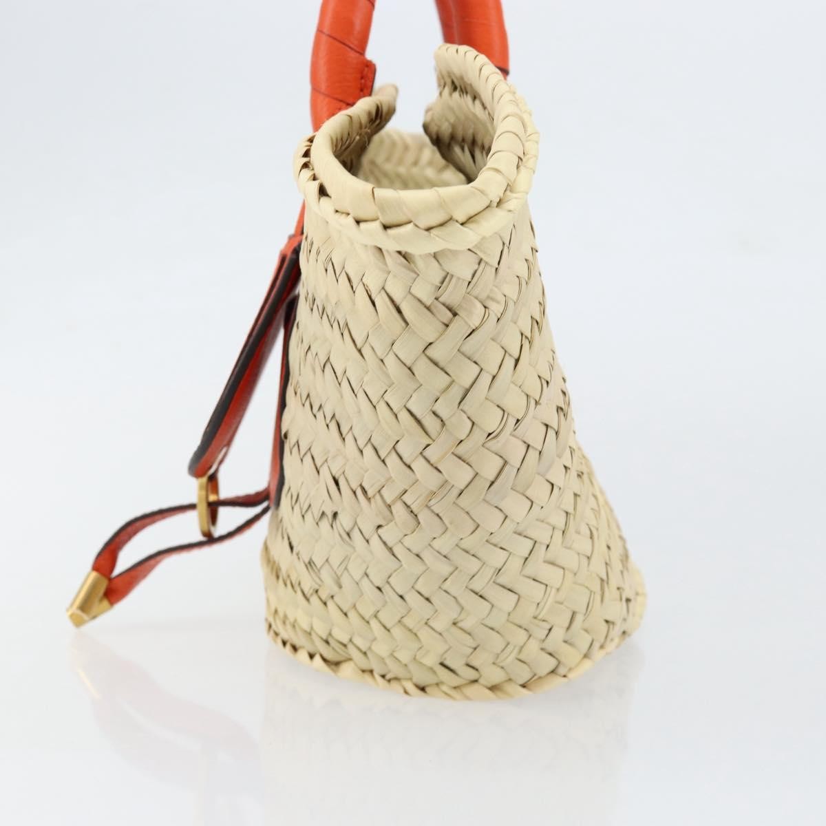 Chloe Marcie Basket Bag Raffia and Leather, BEIGE, WICKER, Handbag