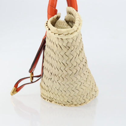 Chloe Marcie Basket Bag Raffia and Leather, BEIGE, WICKER, Handbag