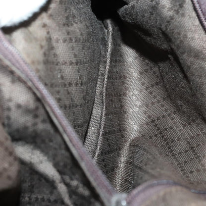 Gucci Vintage Bamboo Handle Bag Nylon, BROWN, NYLON, Handbag