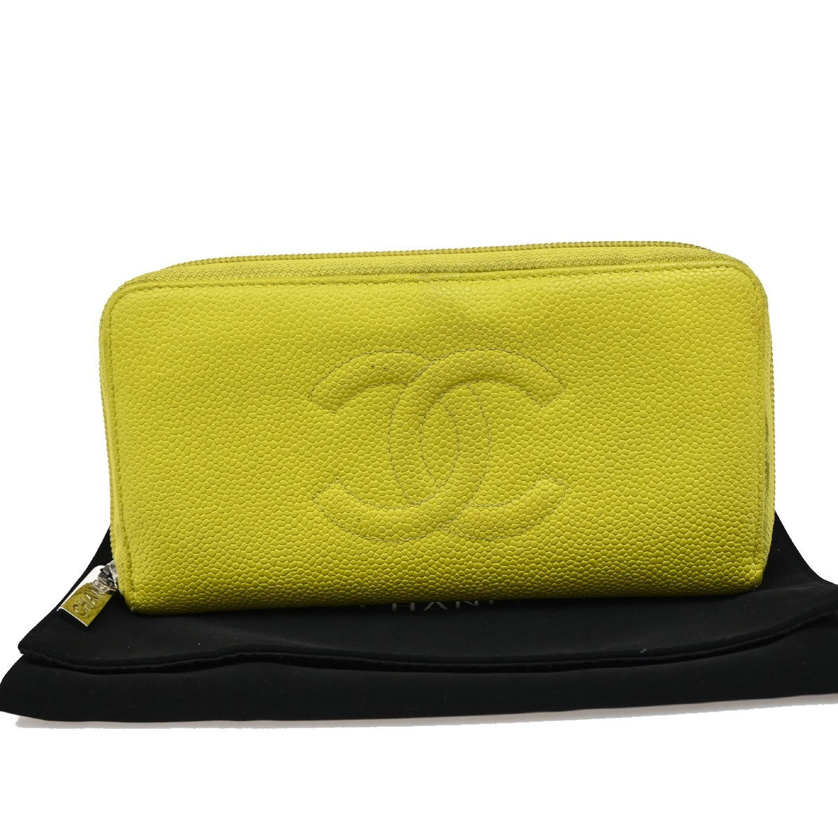 Chanel Timeless CC Zipped Wallet Caviar, YELLOW, CALFSKIN, Wallets