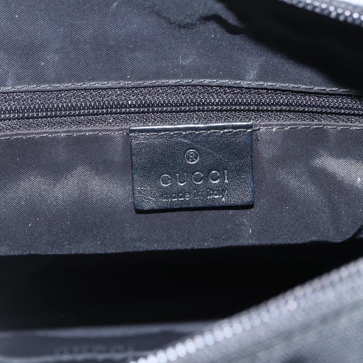 Gucci Vintage Bamboo Shoulder Bag Nylon, BLACK, NYLON, Shoulder bag