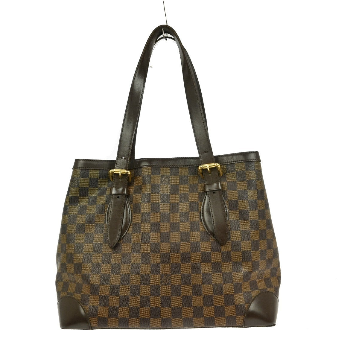 Louis Vuitton Hampstead Handbag Damier, BROWN, CANVAS, Handbag