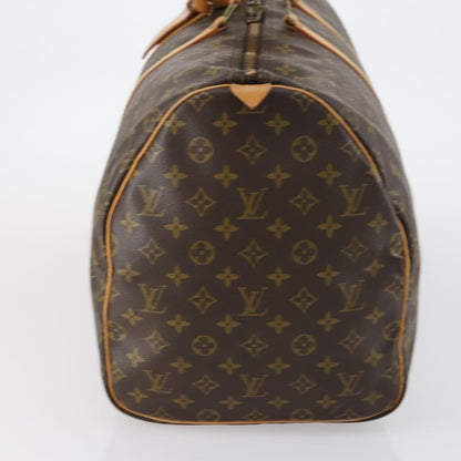 Louis Vuitton Keepall Bag Monogram Canvas, BROWN, CANVAS, Travel bag