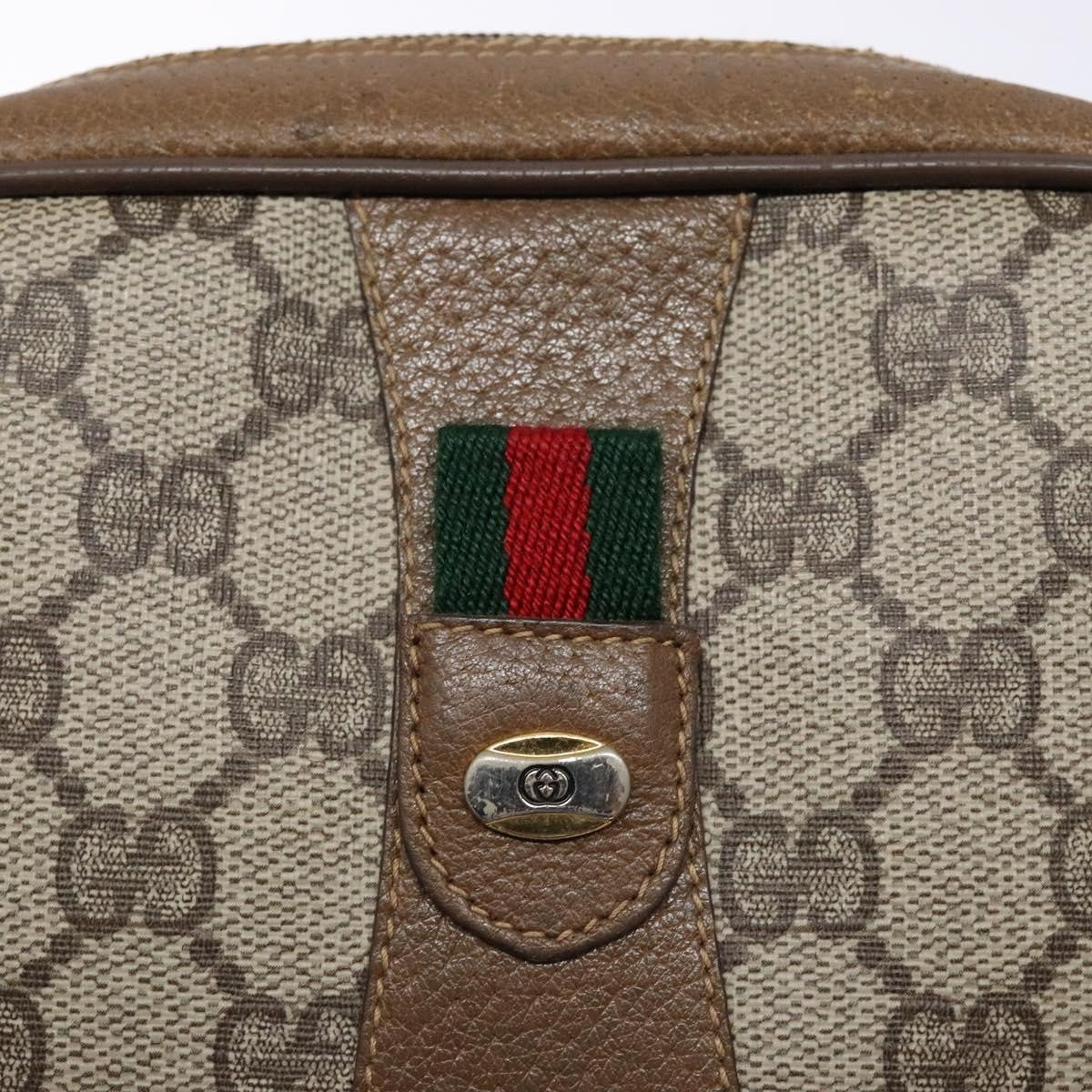 Gucci Sherry line pouch Canvas, BEIGE, PVC, Clutche & pouche