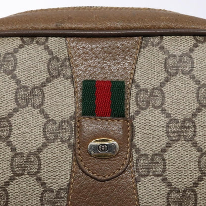 Gucci Sherry line pouch Canvas, BEIGE, PVC, Clutche & pouche
