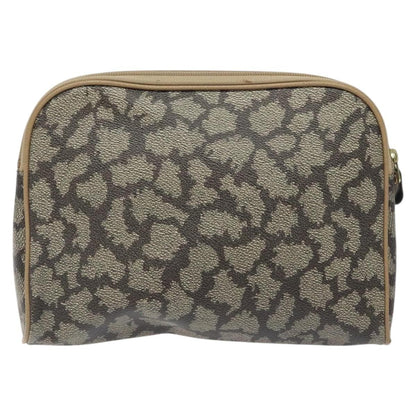 Saint Laurent Vintage Clutch PVC, BROWN, PVC, Clutche & pouche