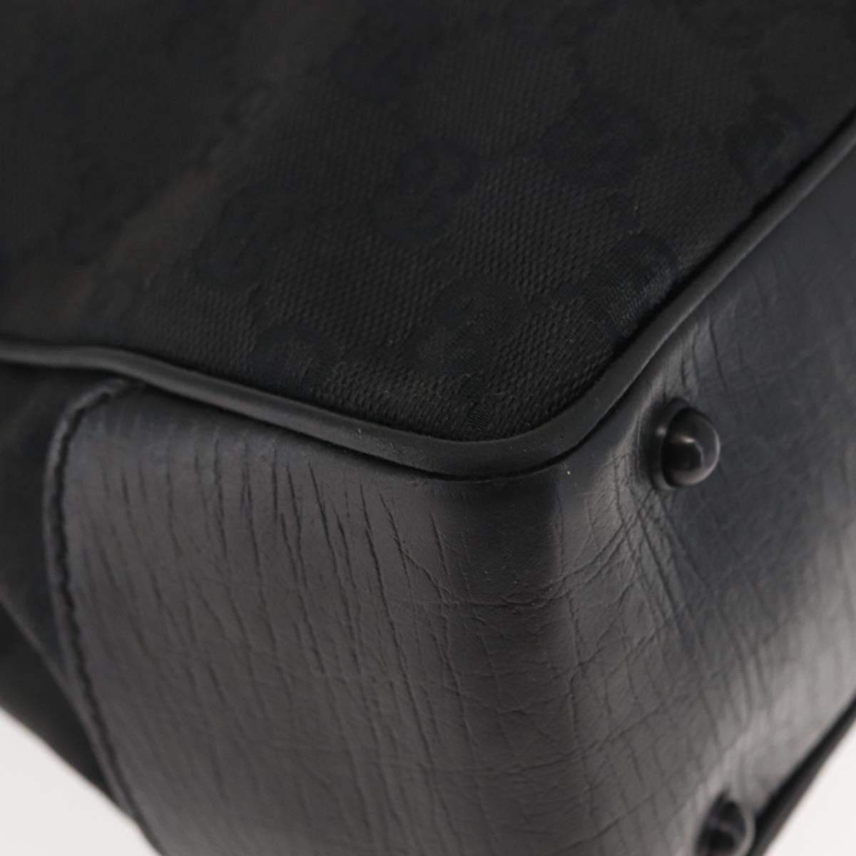 Gucci Vintage Bamboo Handle Bag Canvas, BLACK, CANVAS, Tote bag