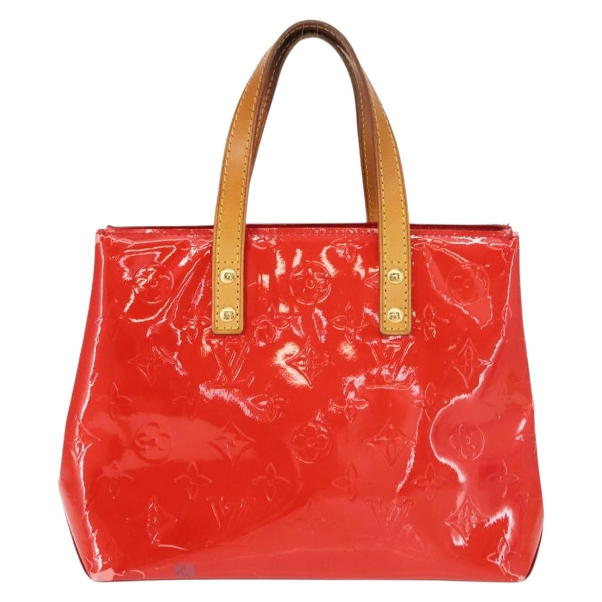 Louis Vuitton Reade Handbag Monogram Vernis, RED, PATENT_LEATHER, Handbag