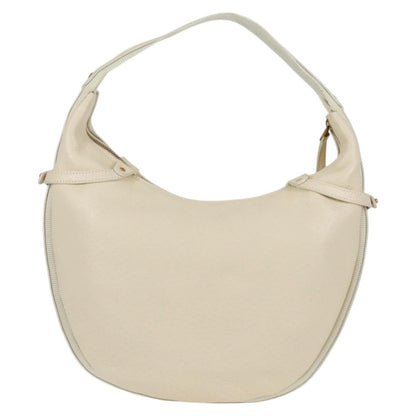 Salvatore Ferragamo Gancini Hobo Leather, BEIGE, LEATHER, Handbag