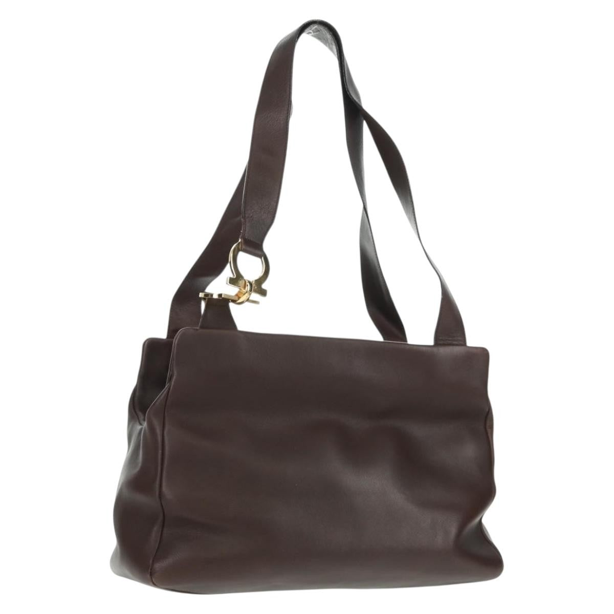Salvatore Ferragamo Vintage Tote bag Leather, BROWN, LEATHER, Tote bag