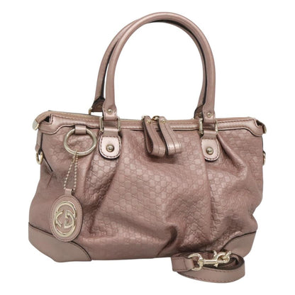 Gucci Sukey Top Handle Satchel Microguccissima Leather, PINK, LEATHER, Tote bag