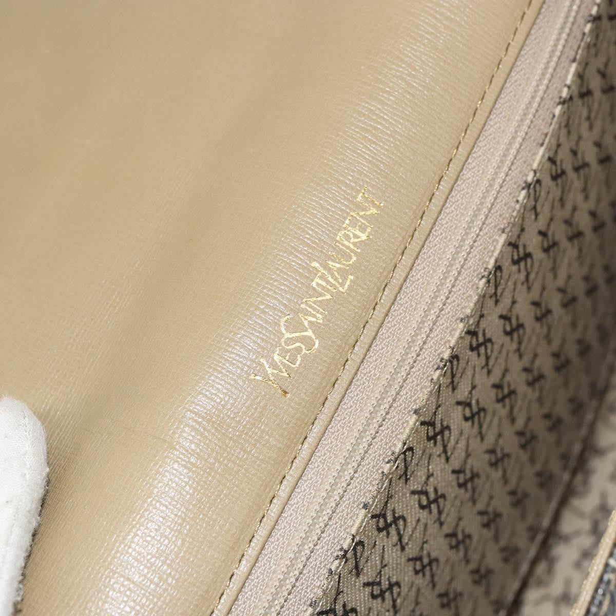 Saint Laurent Vintage Shoulder Bag PVC Leather, BEIGE, PVC, Shoulder bag