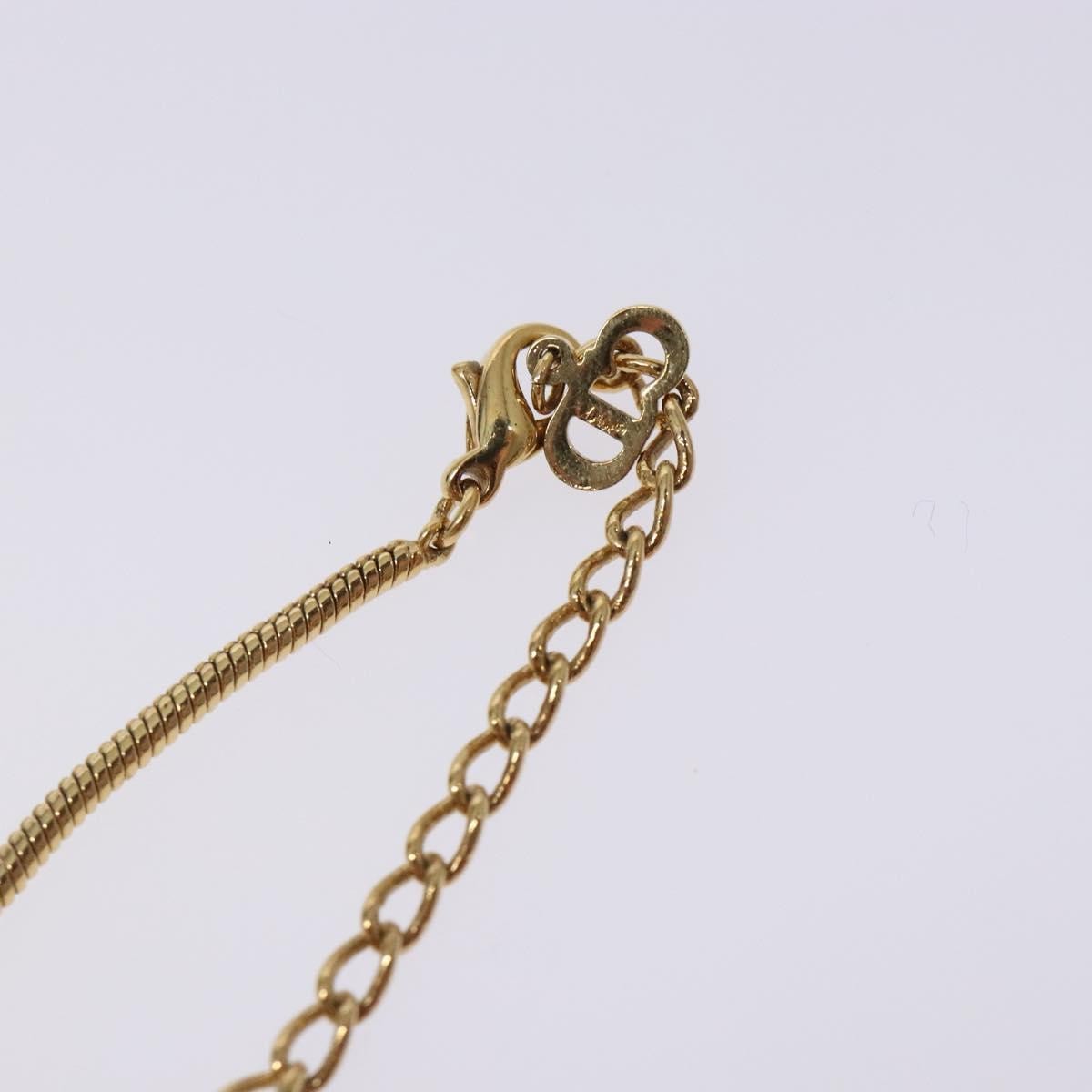 Christian Dior D logo Pendant Necklace Metal, GOLD, METAL, Necklace