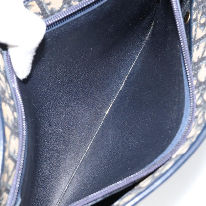 Christian Dior Vintage CD Trotter Handbag Canvas, NAVY, CANVAS, Handbag