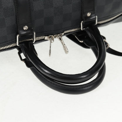 Louis Vuitton Keepall Bandouliere Bag Limited Edition Damier Graphite LV League, BLACK, CANVAS, Travel bag