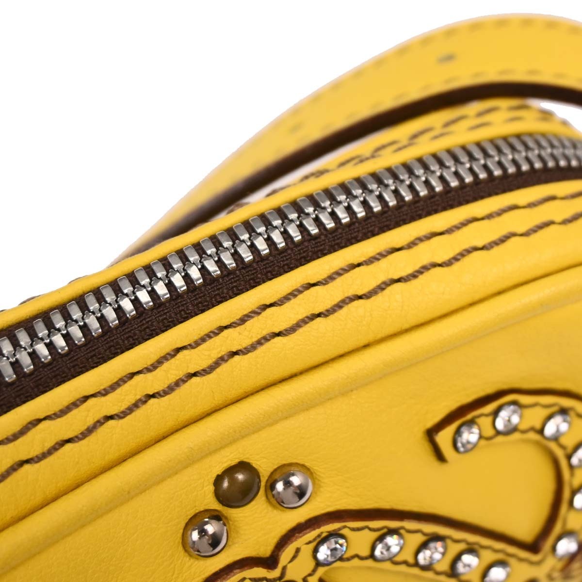 Loewe Vintage Shoulder Bag Leather, YELLOW, LEATHER, Clutche & pouche