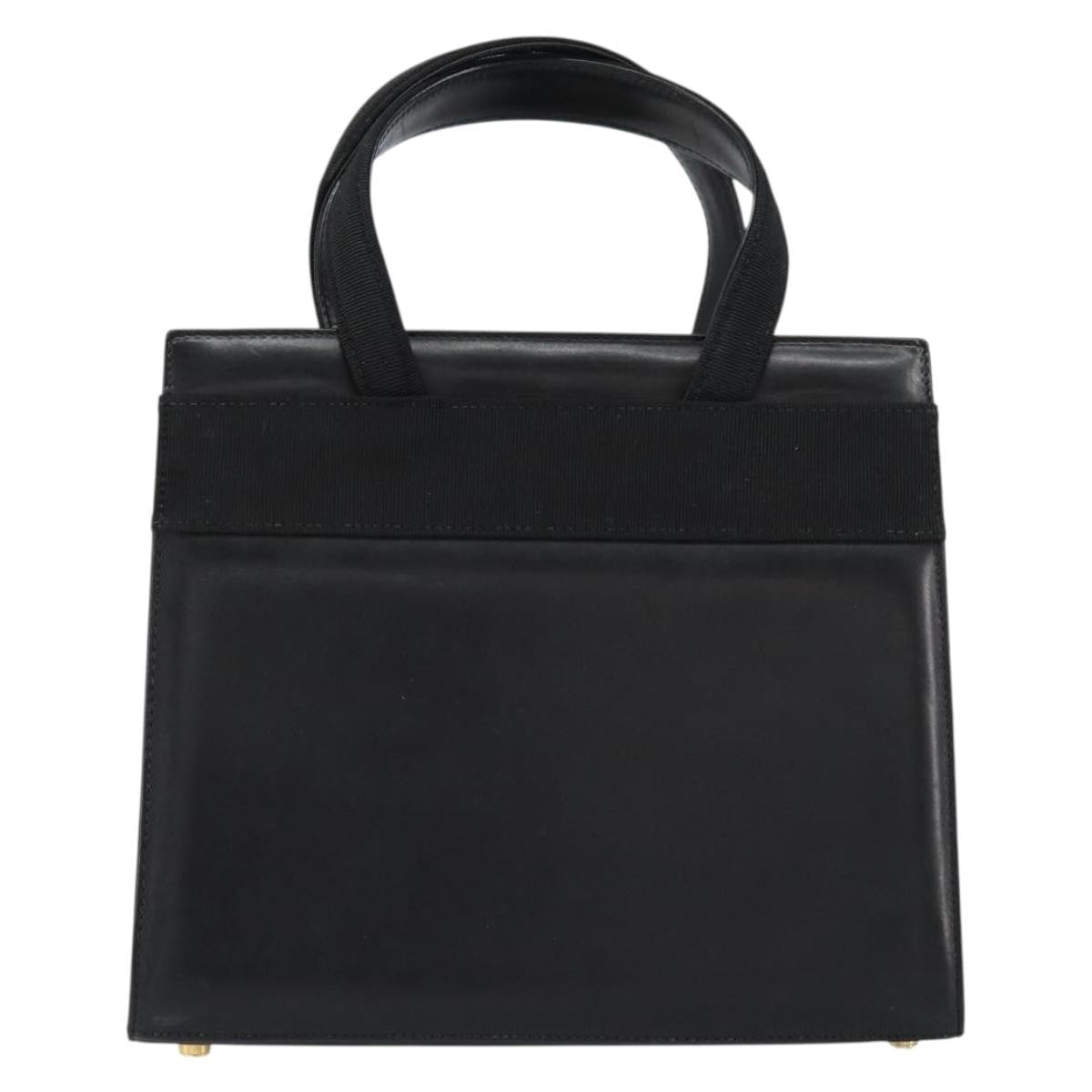 Salvatore Ferragamo Convertible Vara Bow Tote Leather, BLACK, LEATHER, Handbag