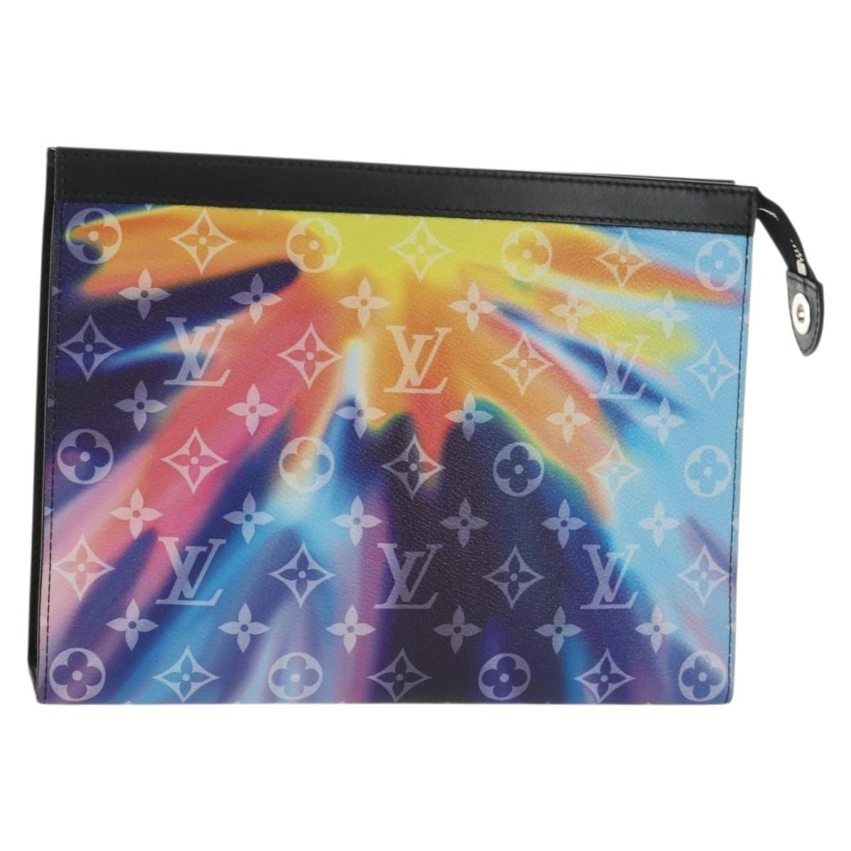 Louis Vuitton Pochette Voyage Limited Edition Monogram Sunset Canvas, MULTICOLOUR, CANVAS, Clutche & pouche