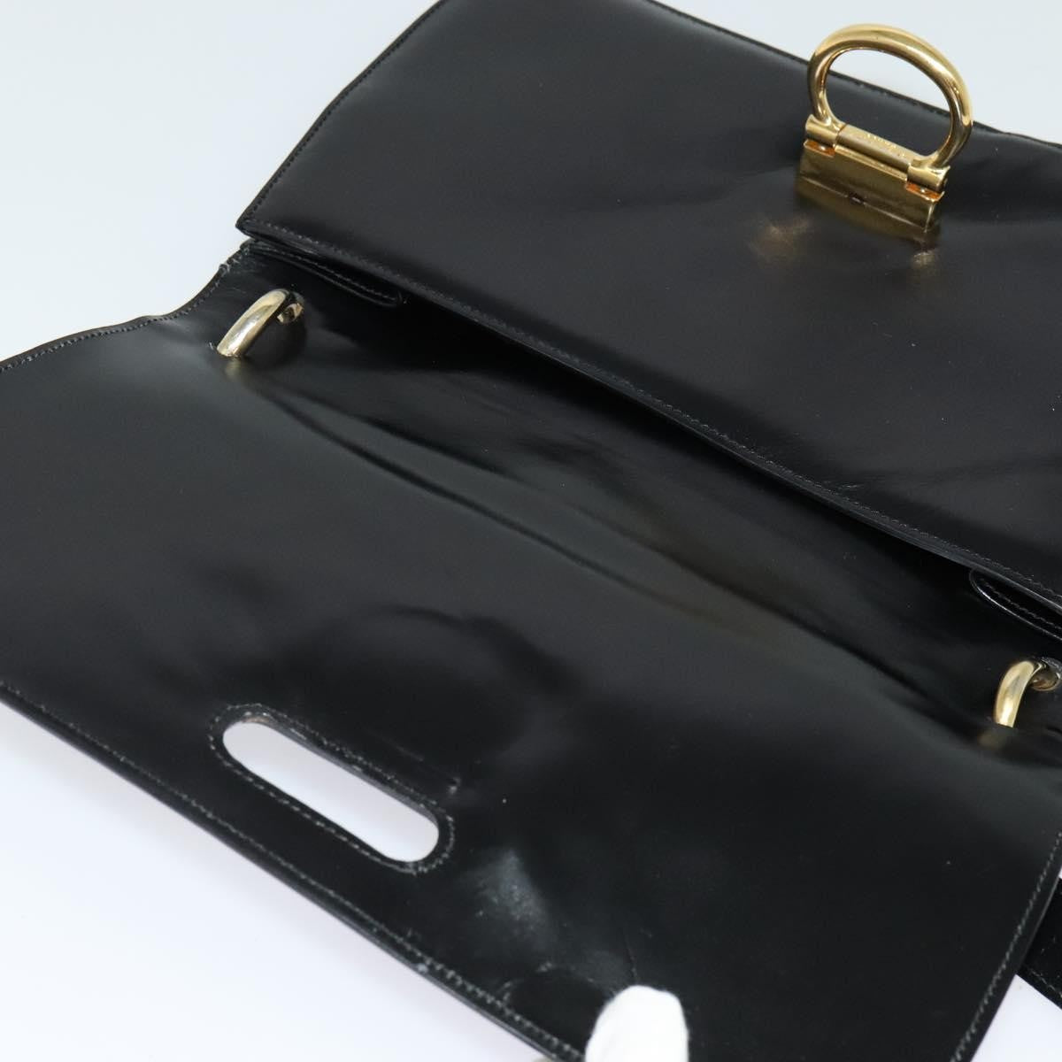 Celine Flap Shoulder Bag Leather, BLACK, LEATHER, Shoulder bag