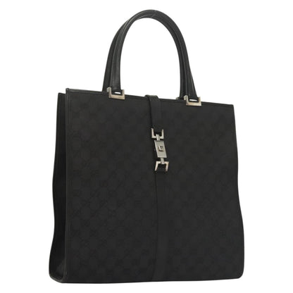 "Gucci Vintage Jackie Tote Canvas, Leather", BLACK, CANVAS, Tote bag