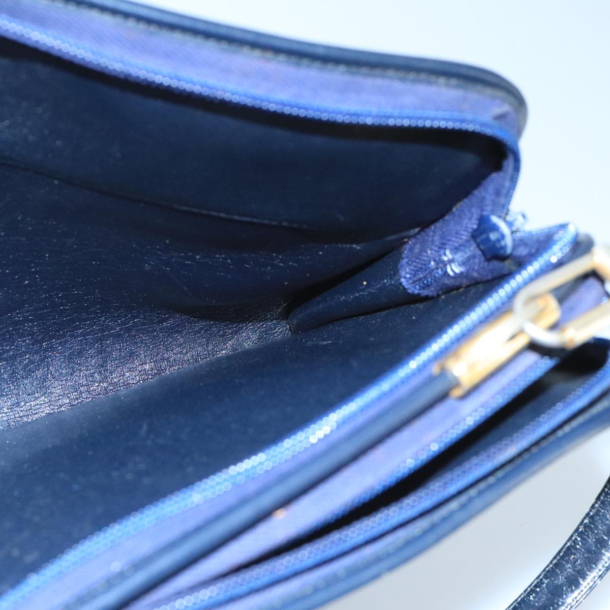 Christian Dior Vintage Trotter Crossbody Bag Diorissimo Coated Canvas, NAVY, CANVAS, Shoulder bag