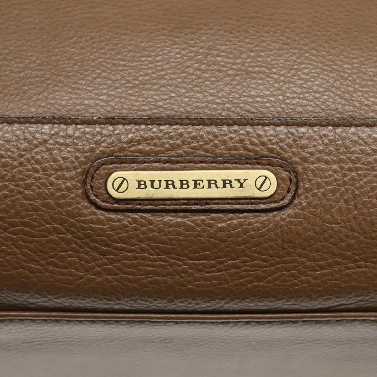 Burberry Nova Check Tote Leather, BROWN, LEATHER, Tote bag