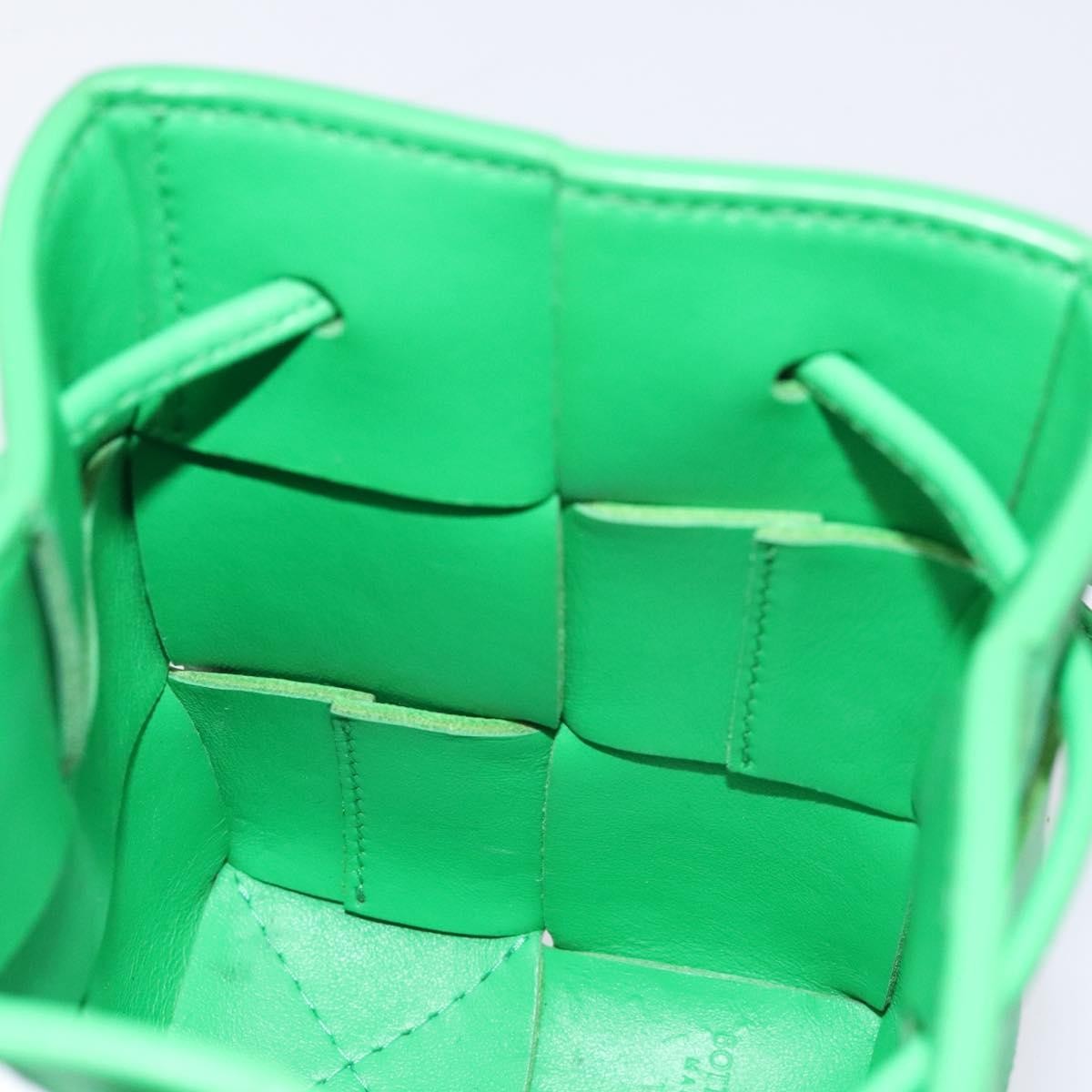 Bottega Veneta Cassette Leather, GREEN, LEATHER, Shoulder bag