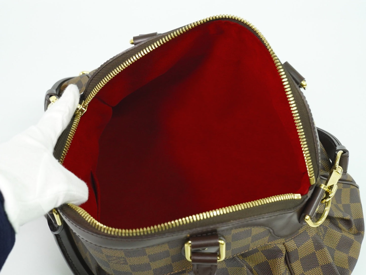 Louis Vuitton Trevi Handbag Damier, BROWN, CANVAS, Handbag