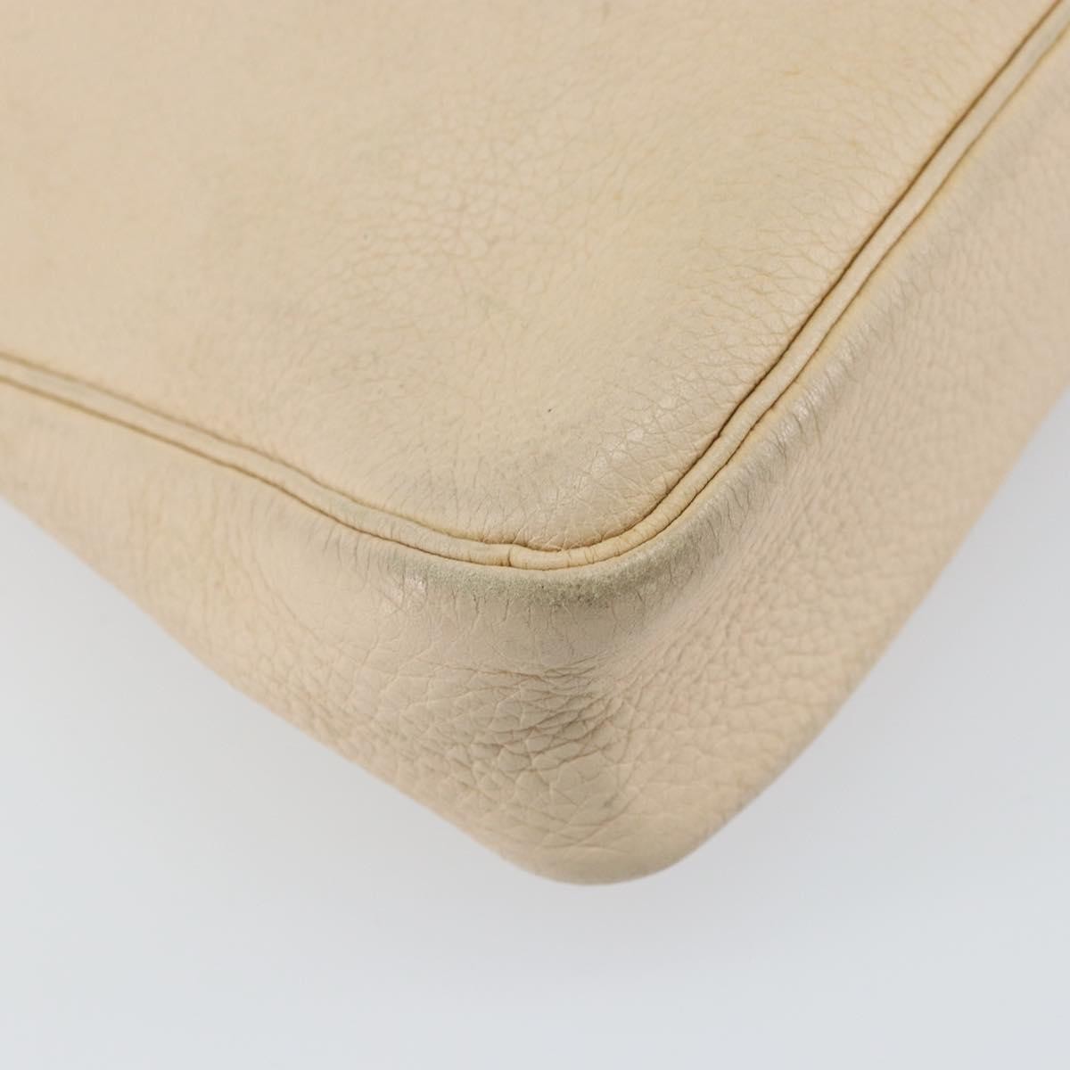 Hermes Massai Bag Leather, BEIGE, LEATHER, Shoulder bag