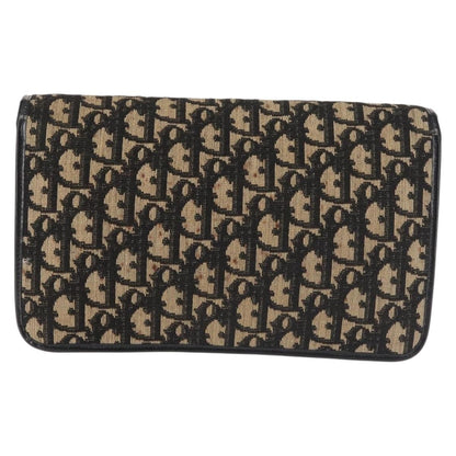 Christian Dior Vintage Trotter Shoulder Bag Canvas, NAVY, CANVAS, Shoulder bag