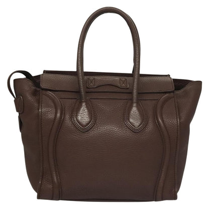 Celine Shopper Luggage Leather, BROWN, LEATHER, Handbag