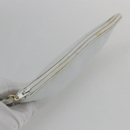 Chanel Vintage CC Drawstring Bucket Bag Caviar, WHITE, LEATHER, Shoulder bag