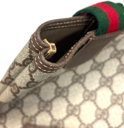 Gucci Vintage Web Strap Tote GG Coated Canvas, BEIGE, PVC, Tote bag