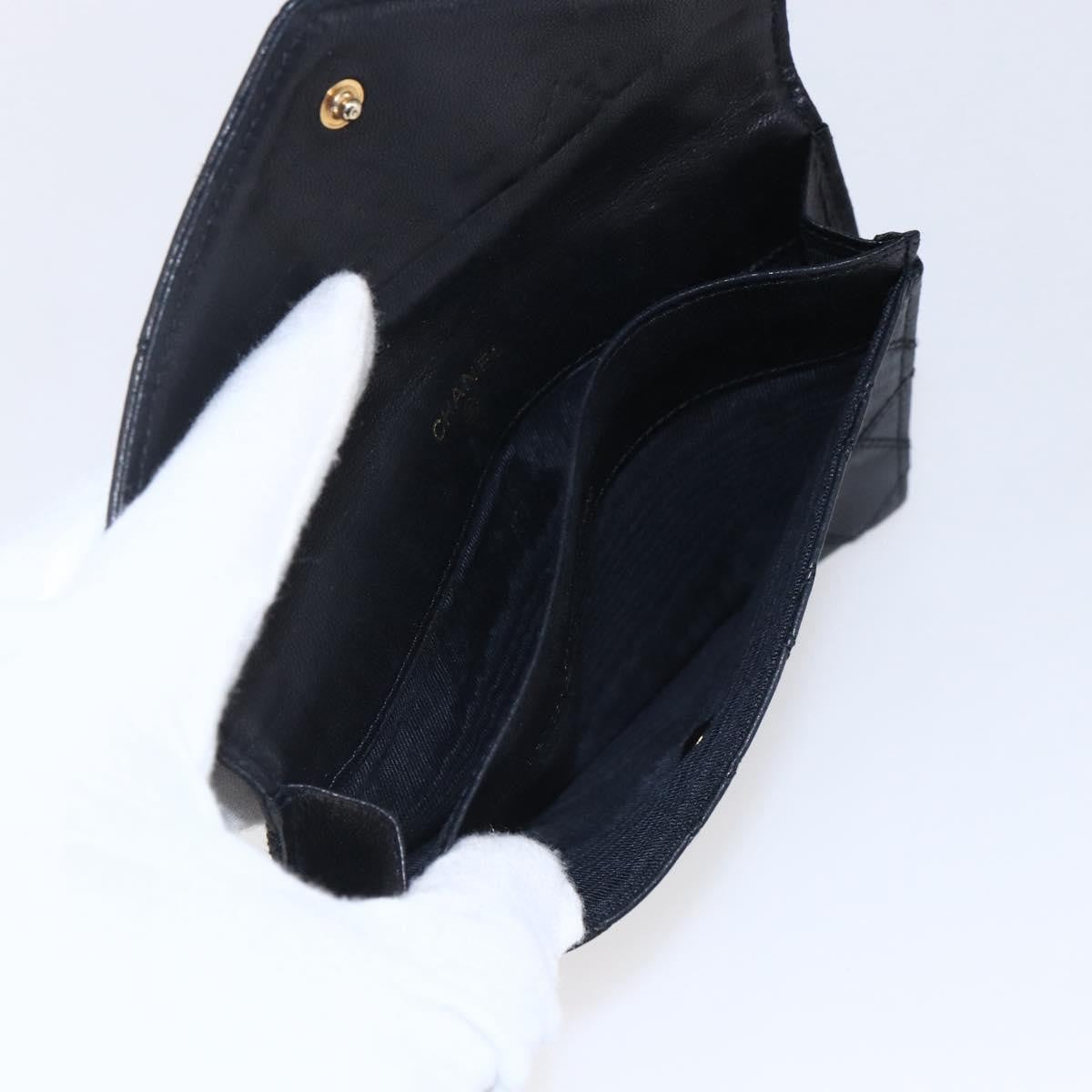 Chanel Vintage CC Flap Wallet Leather, BLACK, LEATHER, Wallets