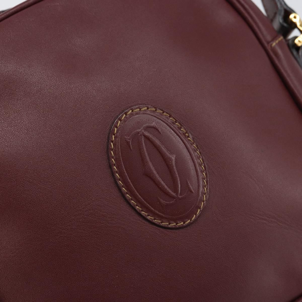 cartier Must de Cartier Shoulder Bag Leather, BURGUNDY, LEATHER, Shoulder bag