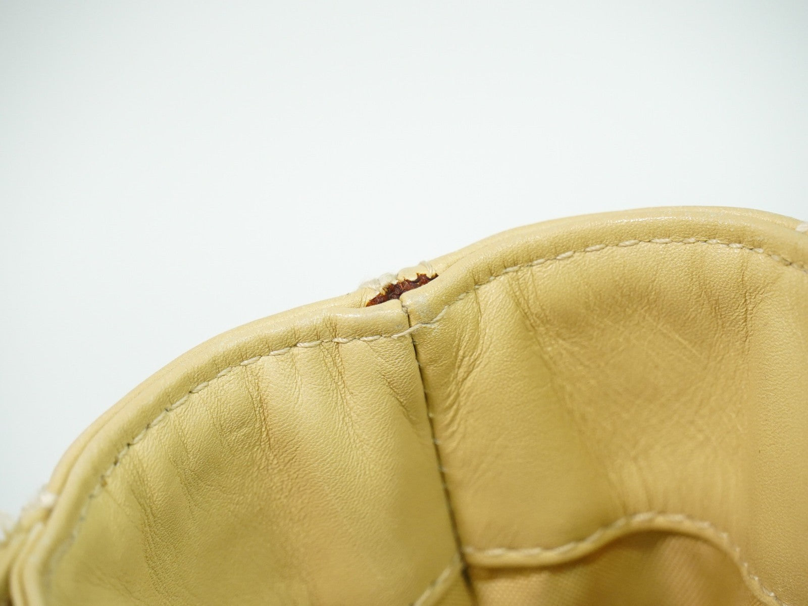 Chanel Surpique Tote Quilted Leather, BEIGE, LEATHER, Handbag