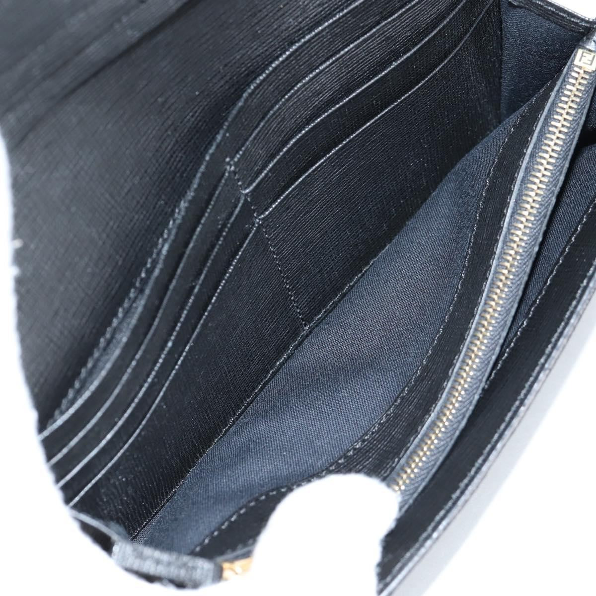 Fendi Monster Wallet on Chain Studded Leather, BLACK, LEATHER, Wallets