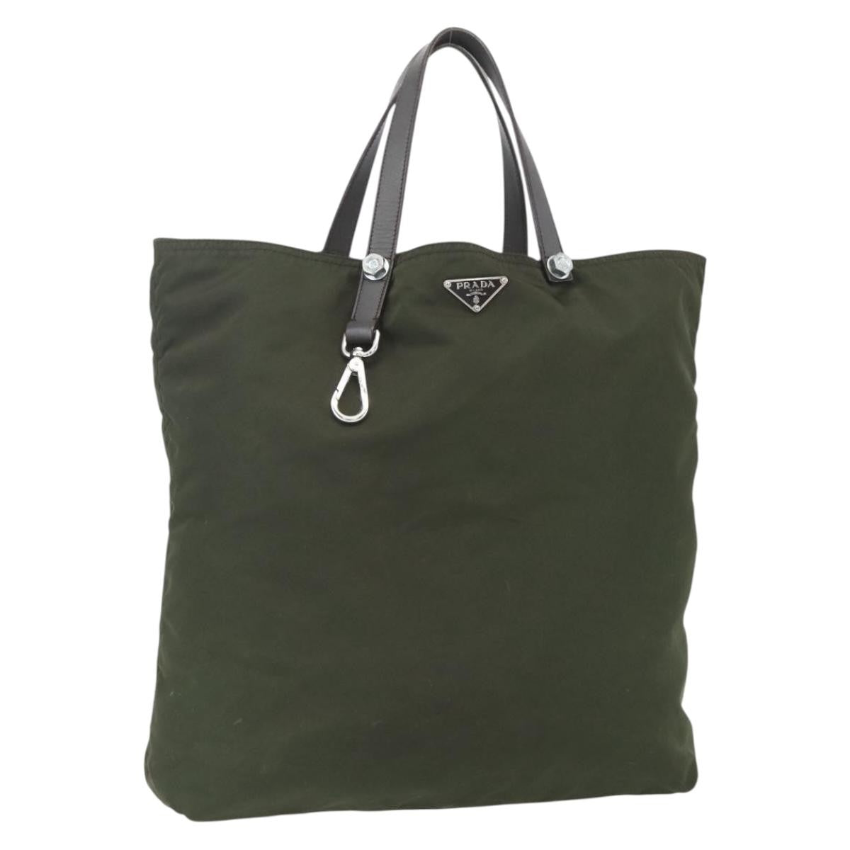 Prada Open Tote Tessuto, KHAKI, NYLON, Tote bag