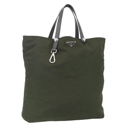 Prada Open Tote Tessuto, KHAKI, NYLON, Tote bag